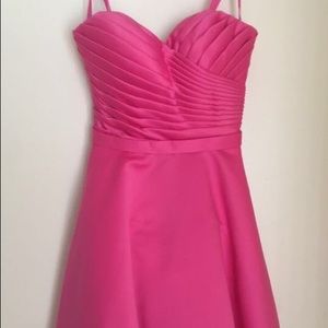 Short hot pink dress!